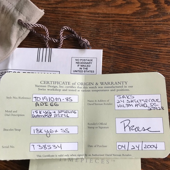 David Yurman diamond bezel watch - Picture 7 of 8